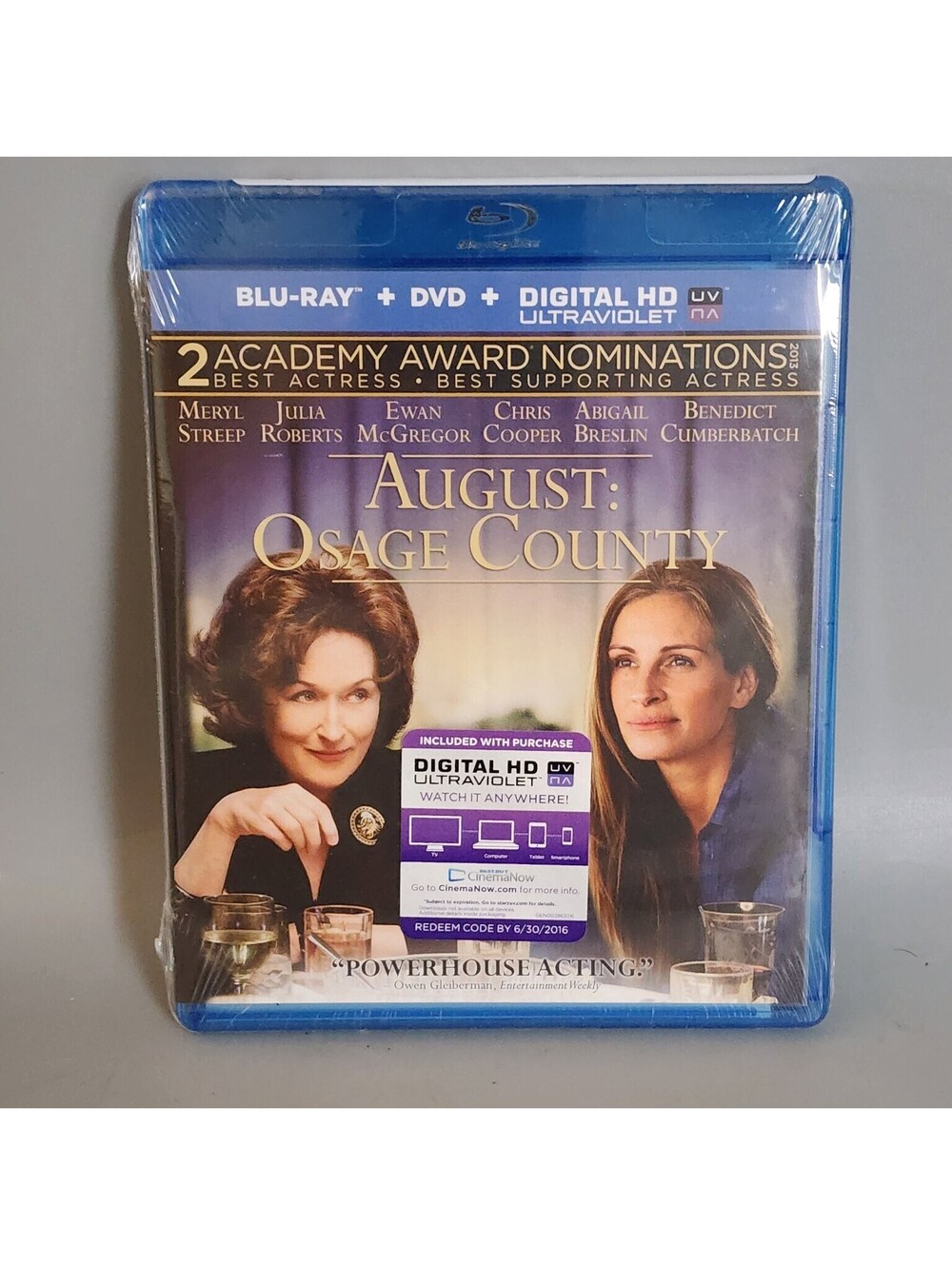 August: Osage County Blu-Ray + DVD + Digital HD UV Meryl Streep Julia Roberts